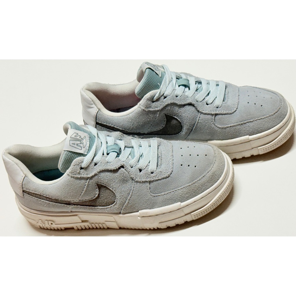 Nike Air Force 1 Pixel Glacier Blue Suede Sneakers DH3855-400 Womens‎ Size 7